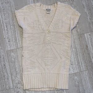 Vintage Ralph Lauren Cream V-Neck Sweater